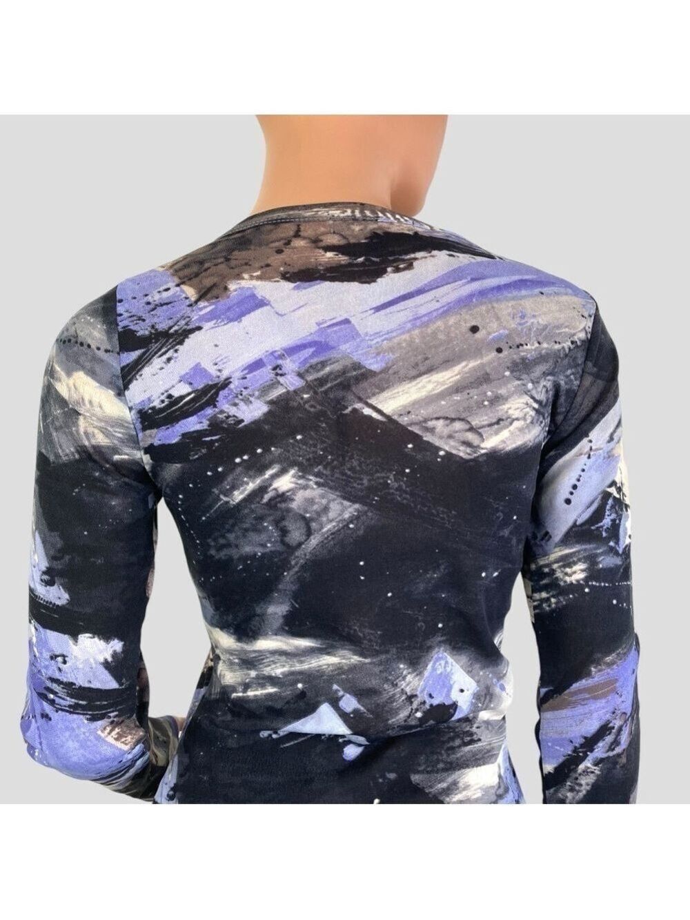 Karen Kane Mesh Top S Fairy Grunge Splatter & Brush Stroke Sparkle CyberGoth - Picture 6 of 15